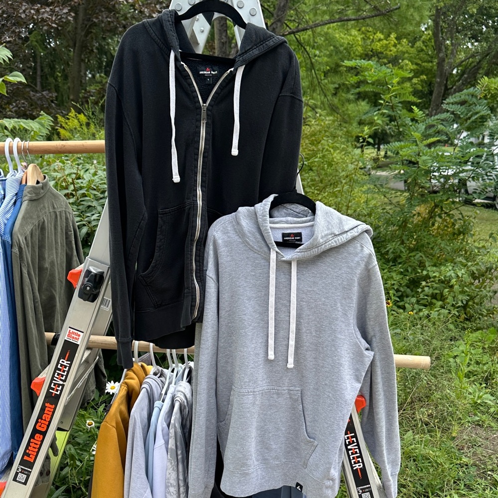 American Giant Hoodie MENS LARGE Lot of 2